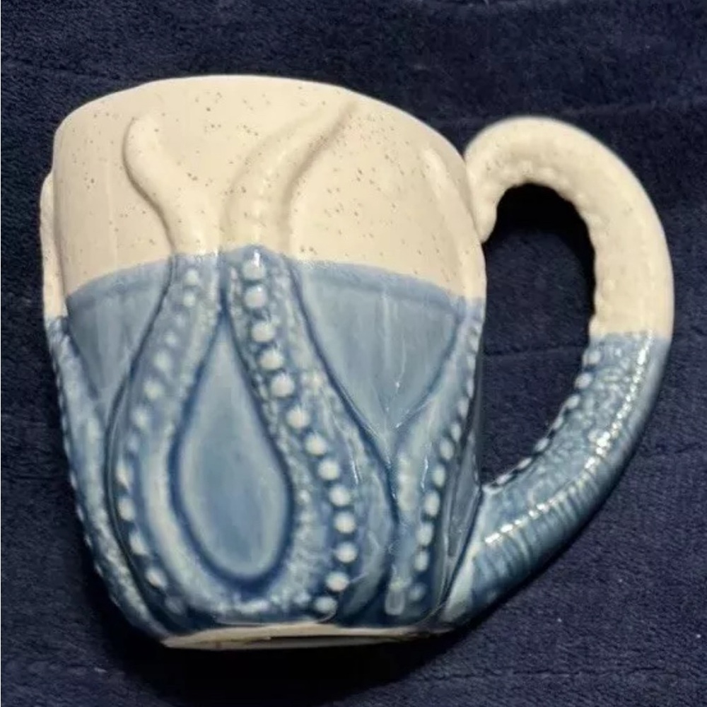 Beachcomber Coastal Life Octopus Stoneware Coffee Mug Tea Cup Ocean Decor 12oz